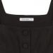 Linen crop top Ultrablack